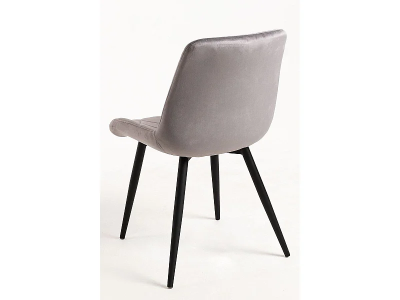 Sillas - Silla Min Terciopelo - Gris
