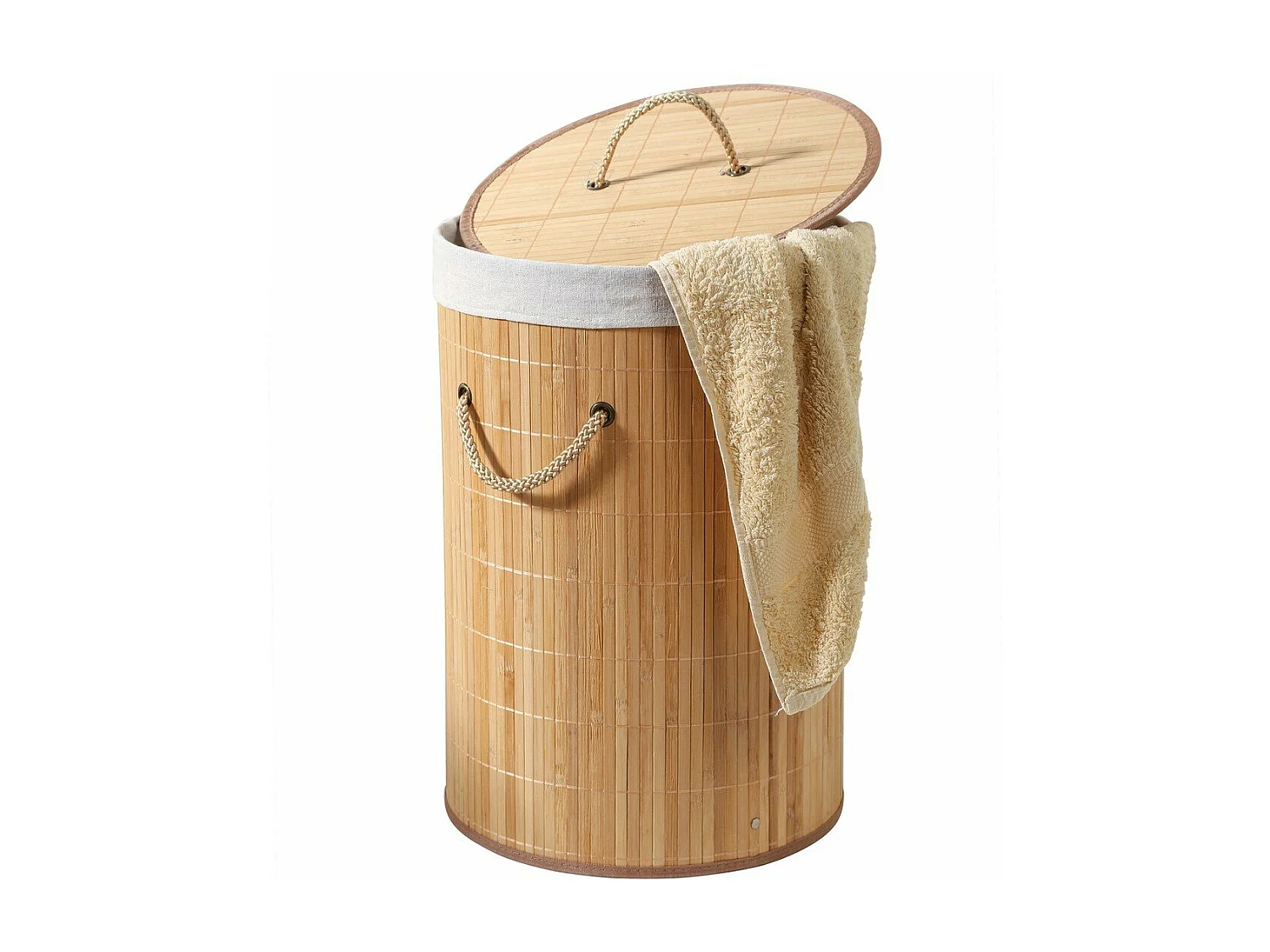 Ronde bamboe wasmand 60L - H50 cm
