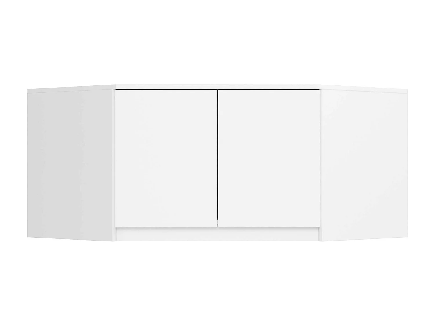 Nadstawka na szafę AKORD S100 Biała 100 cm 2 drzwi kolor Biały mat 3 półki 100x50x55 cm