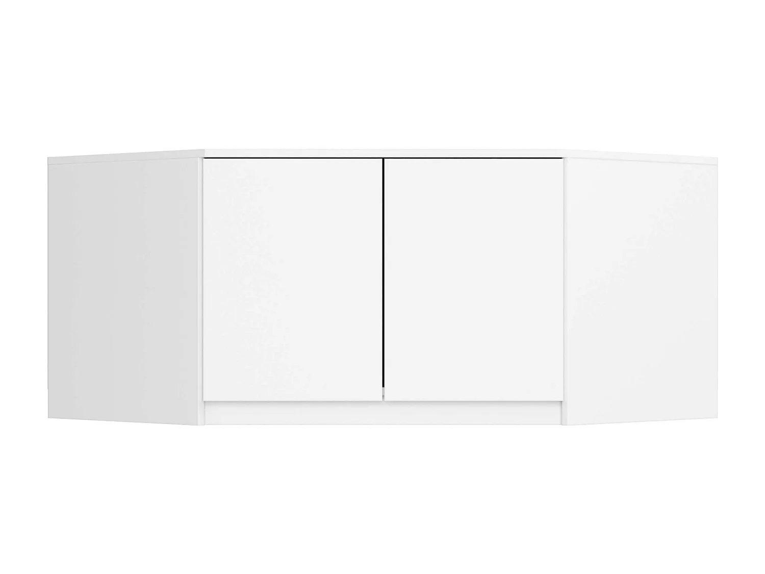 Surmeuble pour armoire AKORD S100 Blanc 100 cm 2 portes façade Blanche 3 étagères 100x50x55 cm