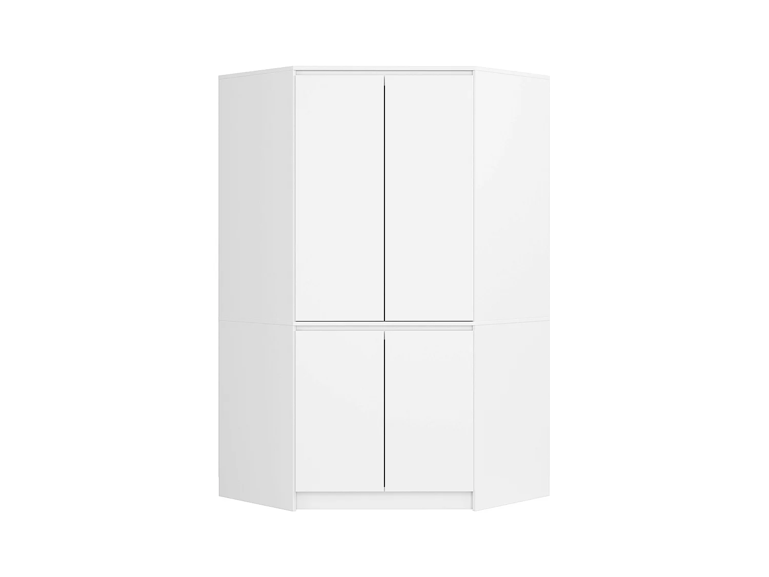 Armadio ad angolo AKORD S100 Bianca 100 cm 4 ante 100x50x180 cm