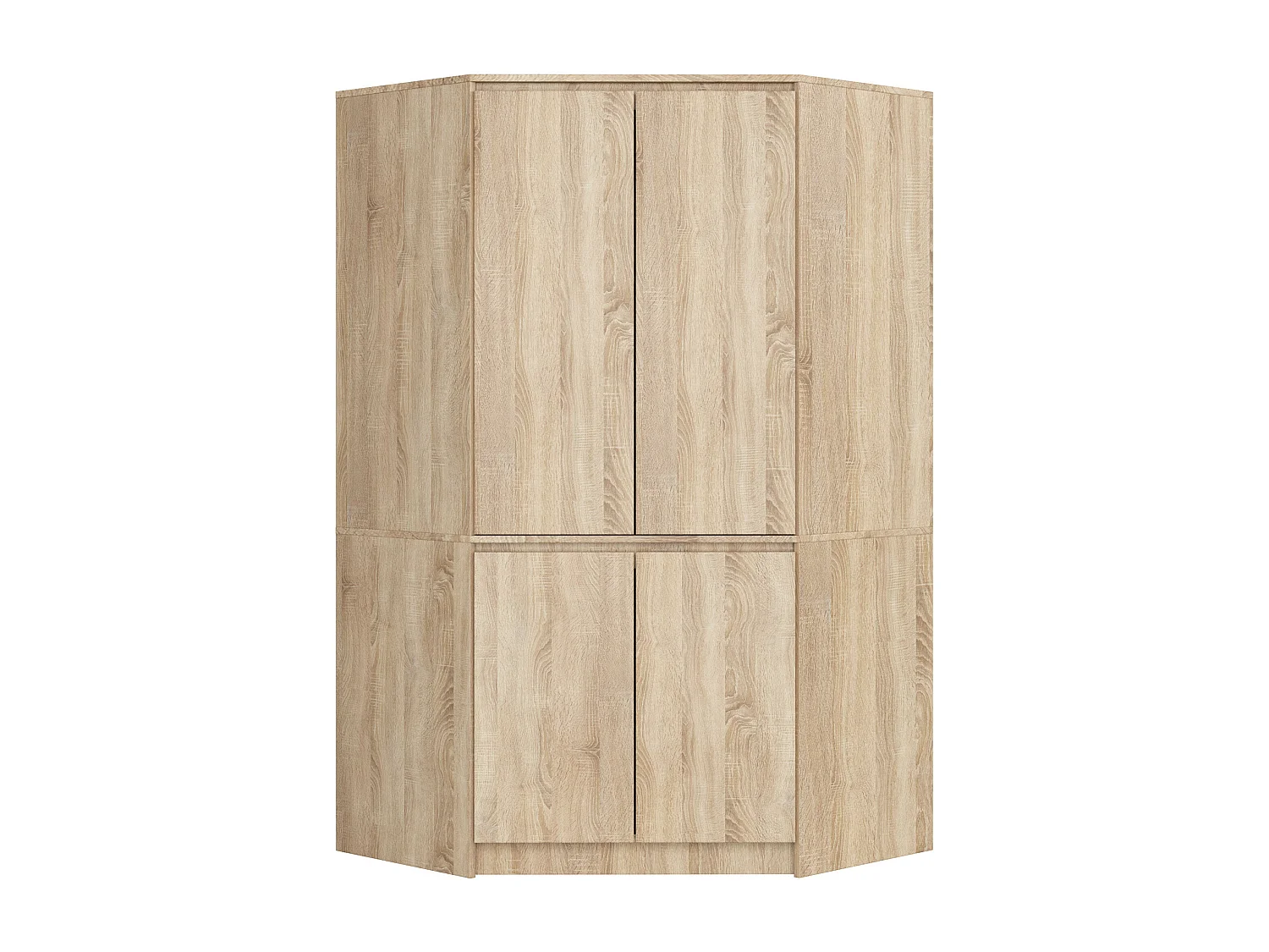 Kleiderschrank Sonoma Eiche 100 cm 4 Türen 6 Regalböden B100xH180xT50 cm
