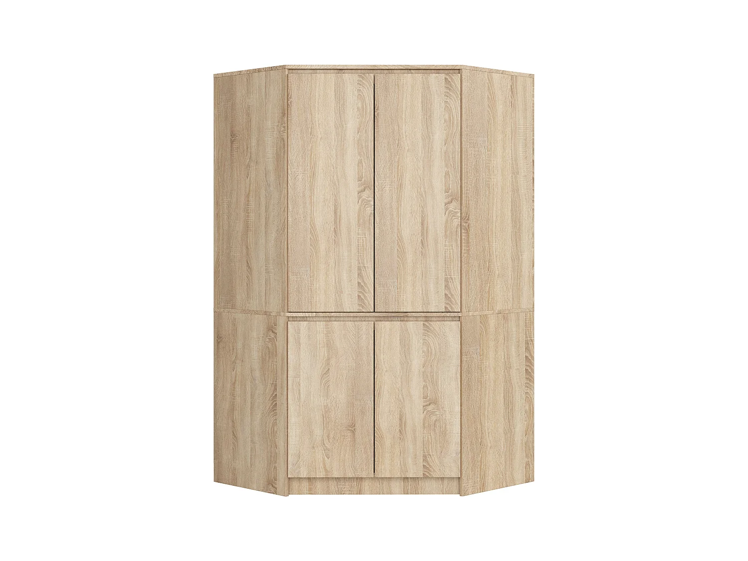 Armario esquinero AKORD S100 Roble Sonoma 100 cm con 4 puertas y 6 estantes acabado en Roble Sonoma 100x50x180 cm