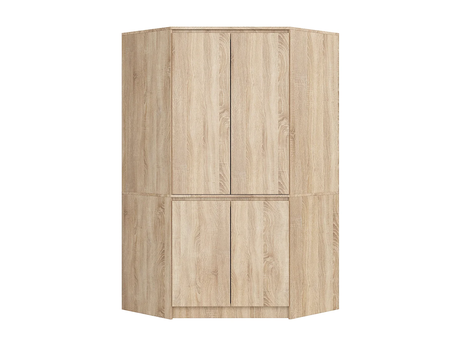 Armoire d'angle AKORD S100 Chêne Sonoma 100 cm 4 portes façade Chêne Sonoma 6 étagères 100x50x180 cm