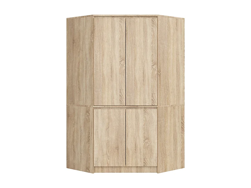 Armoire d'angle AKORD S100 Chêne Sonoma 100 cm 4 portes façade Chêne Sonoma 6 étagères 100x50x180 cm