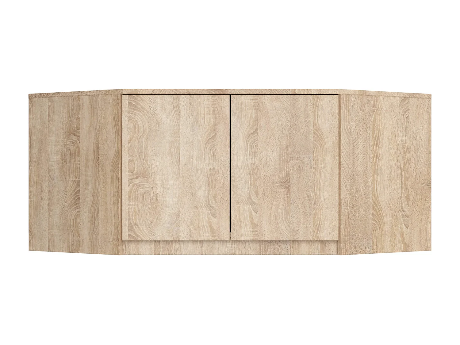 Kastopzetstuk S100 Sonoma Eiken - Dubbele Deuren, 3 Planken, 100cm Brede Zelfmontageunit