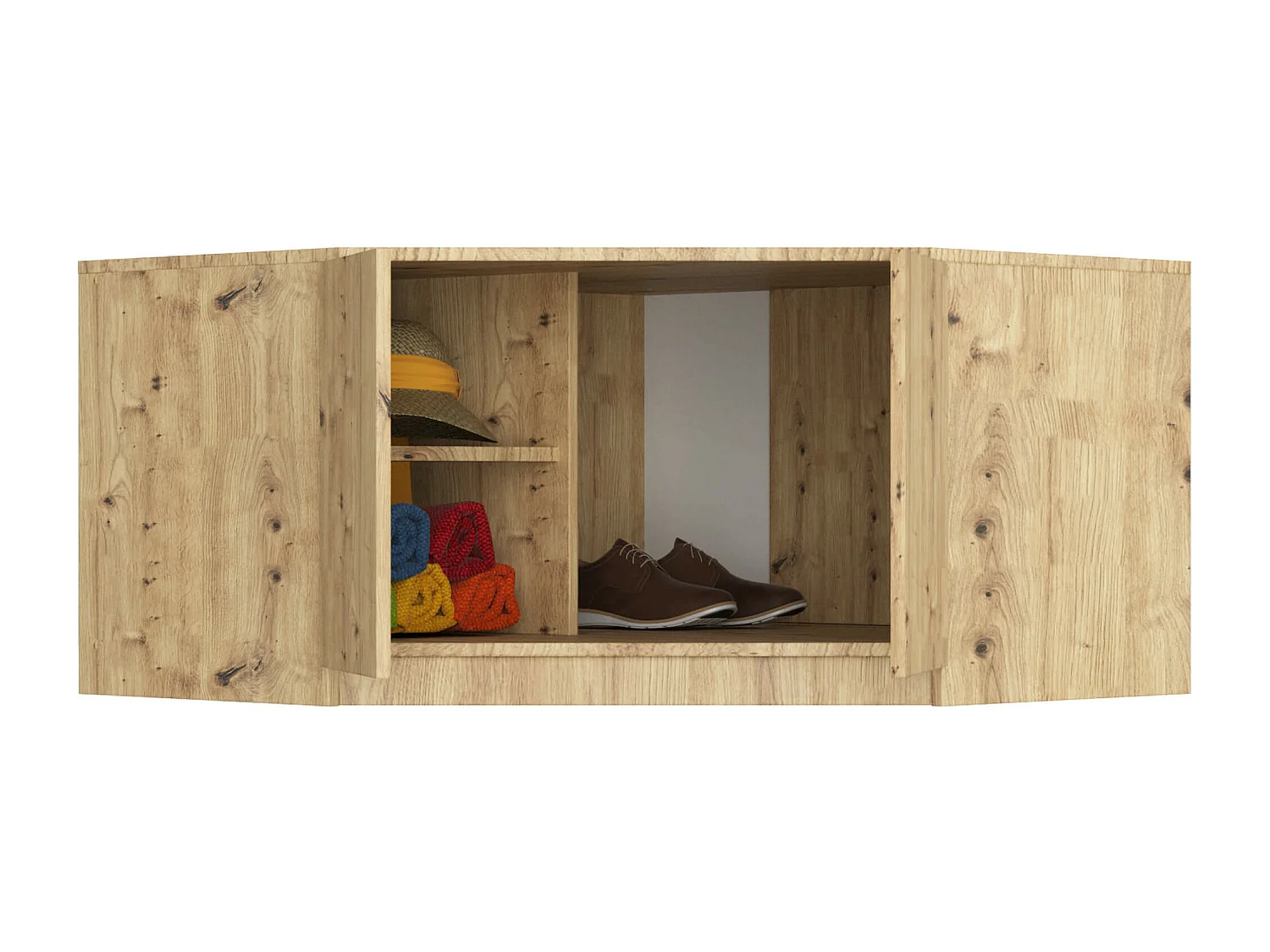 Surmeuble pour armoire AKORD S100 Chêne Artisan 100 cm 2 portes 3 étagères 100x50x55 cm