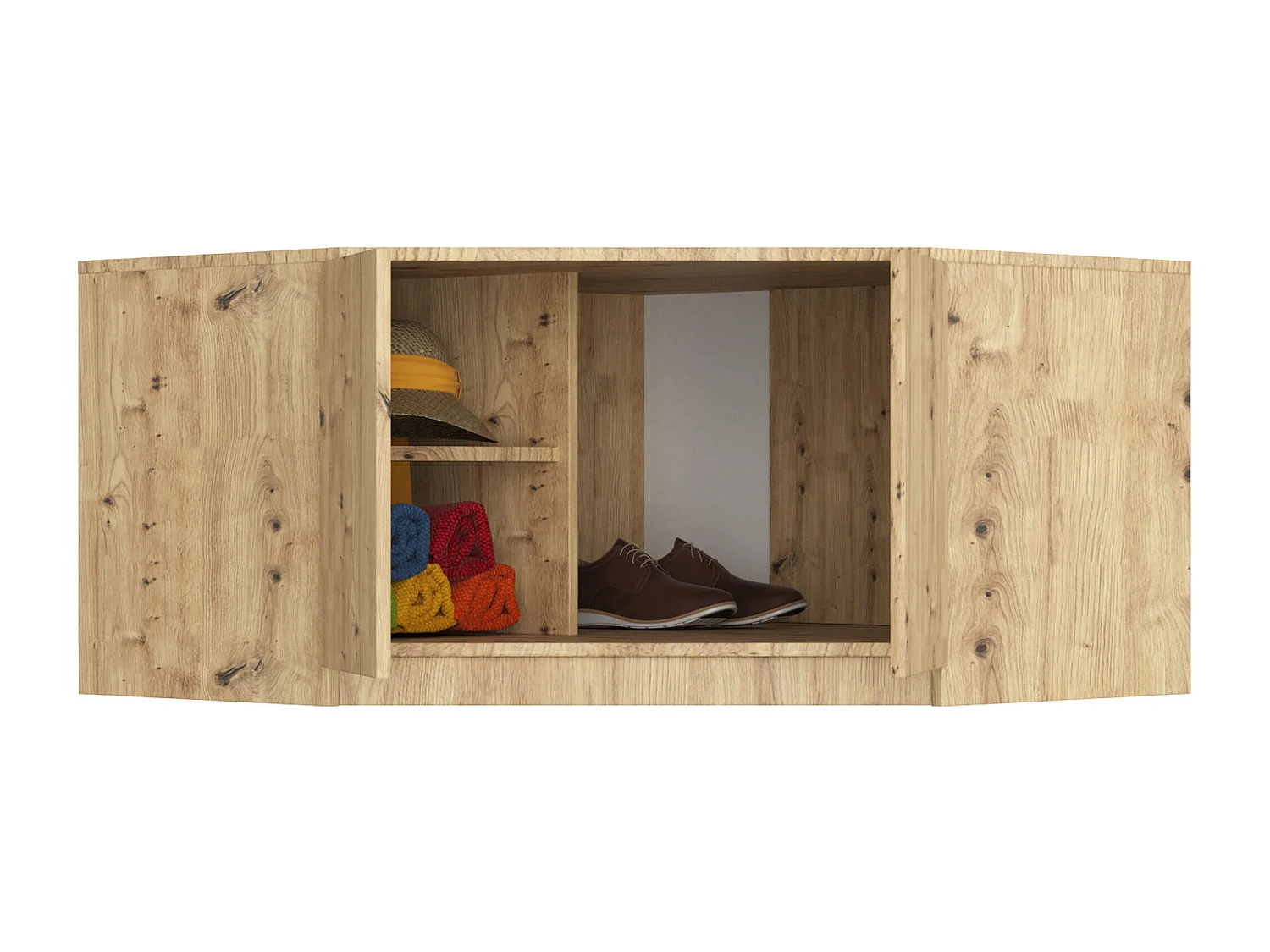 Surmeuble pour armoire AKORD S100 Chêne Artisan 100 cm 2 portes 3 étagères 100x50x55 cm