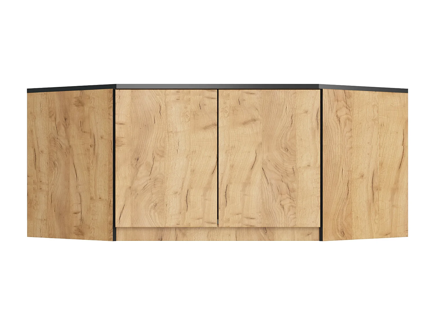 Nadstawka na szafę AKORD S100 Dąb Craft 100 cm 2 drzwi kolor Dąb Craft mat 3 półki 100x50x55 cm