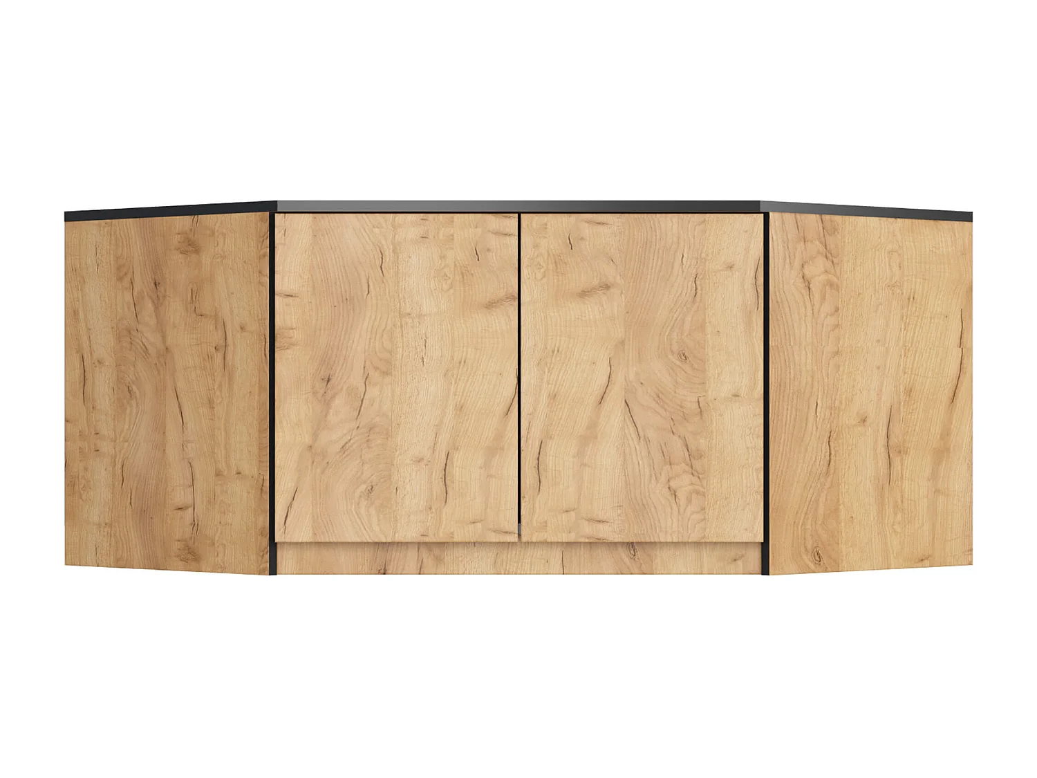 Nadstawka na szafę AKORD S100 Dąb Craft 100 cm 2 drzwi kolor Dąb Craft mat 3 półki 100x50x55 cm