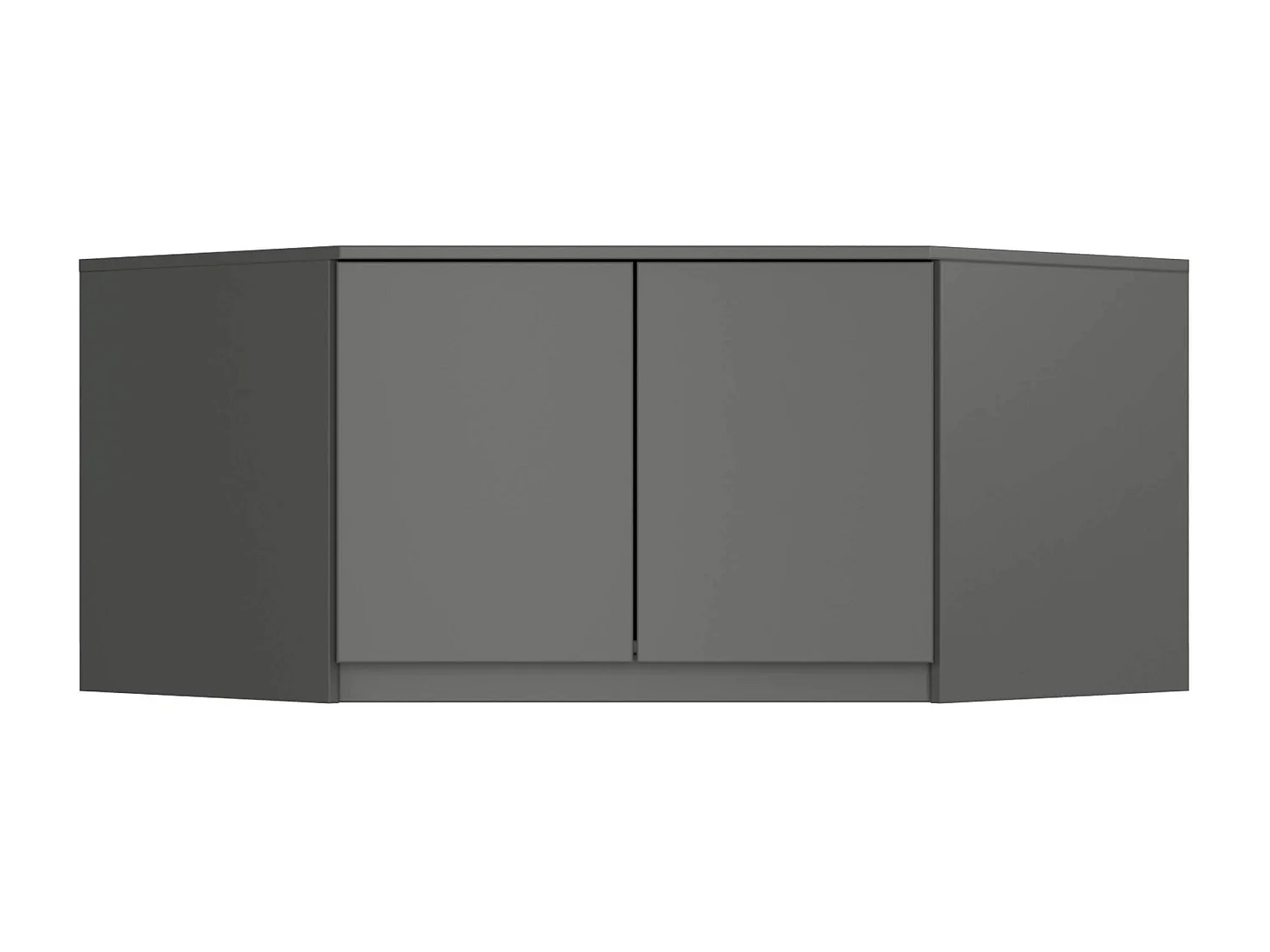 Surmeuble pour armoire AKORD S100 Gris Graphite 100 cm 2 portes 3 étagères 100x50x55 cm