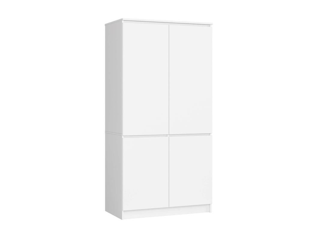 Szafa AKORD S90 4 drzwi Biała 90x51x180 cm
