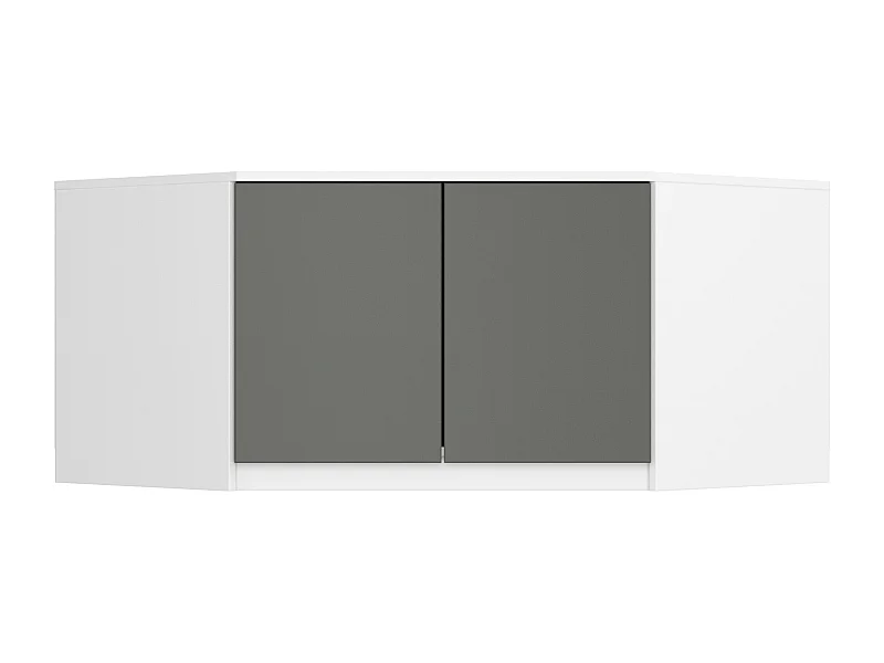 Sopralzo per armadio AKORD S100 Bianco 100 cm 2 ante inseto frontale Grigio Grafite 100x50x55 cm