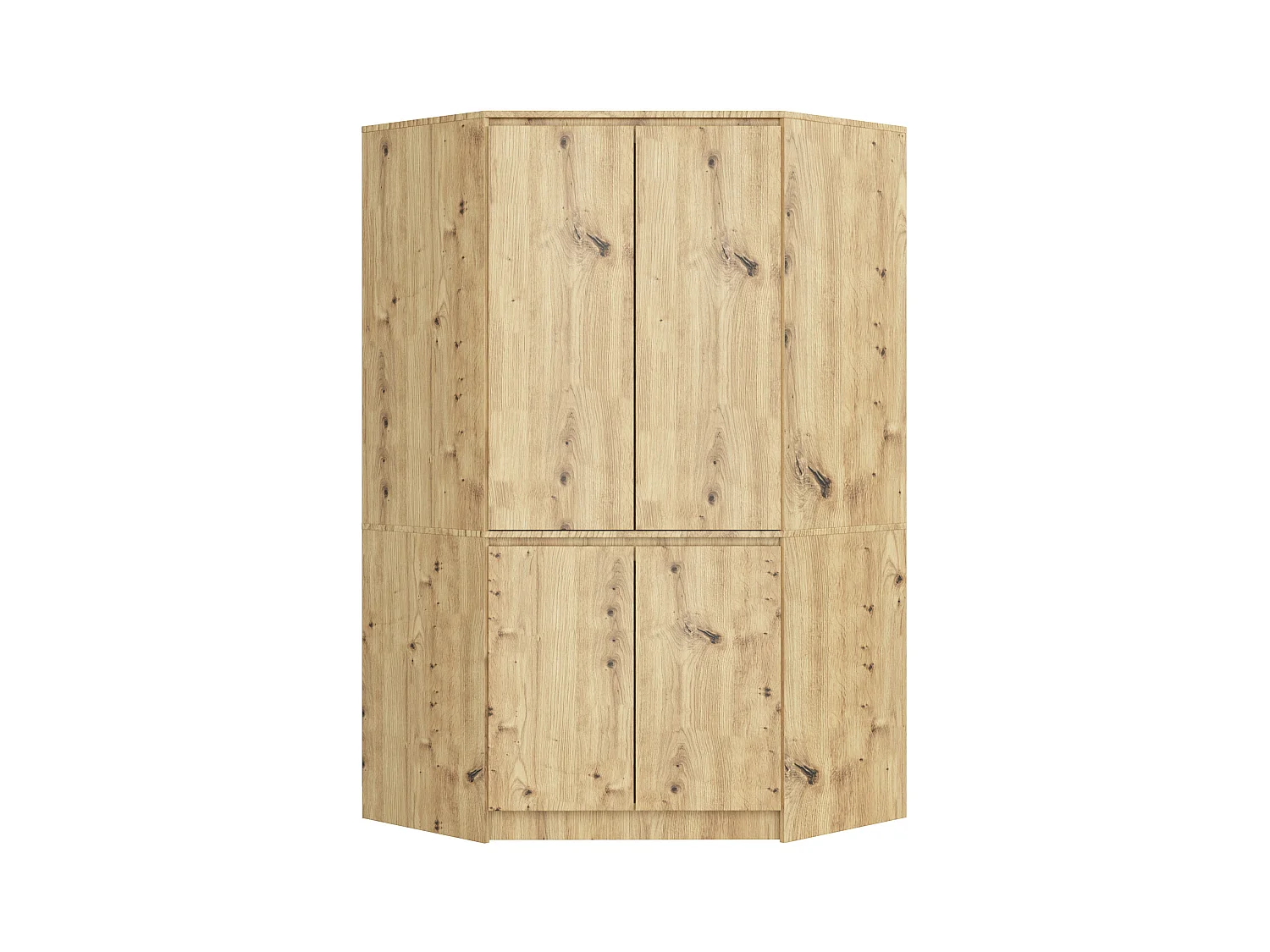 Kleiderschrank Artisan Eiche 100 cm 4 Türen 6 Regalböden B100xH180xT50 cm