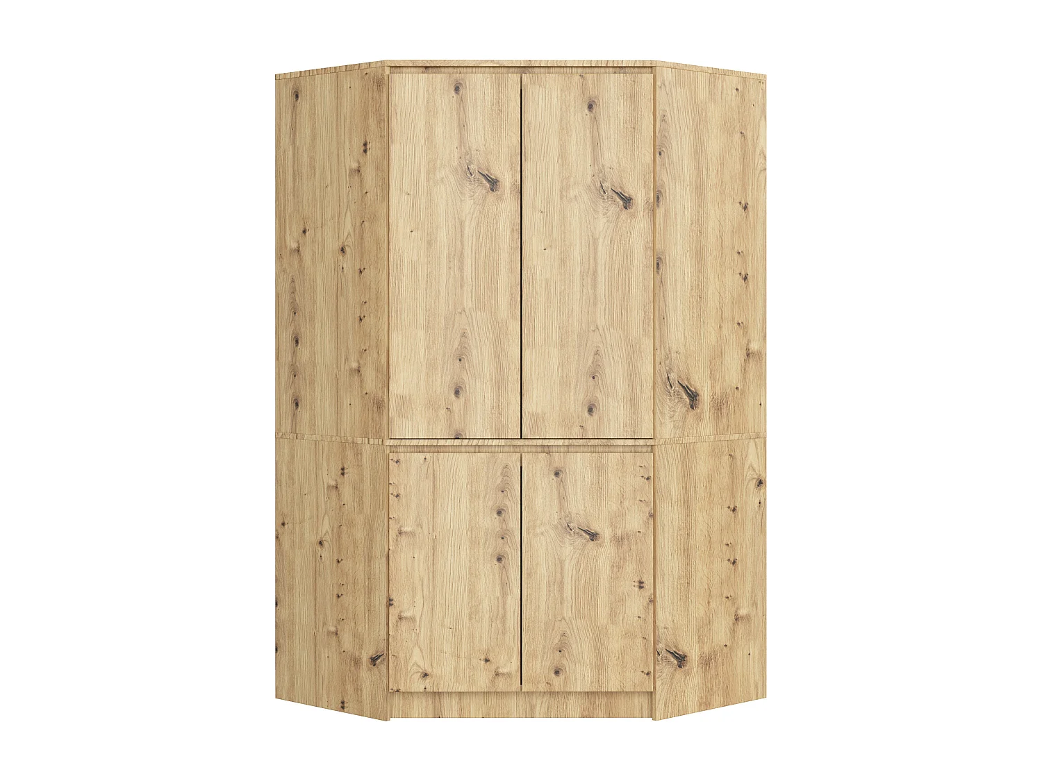 Hoekkast S100 / Kleidingkast met 4 Deuren / AKORD Furniture Factory / Artisan Eik / 100 x 180 x 50 cm