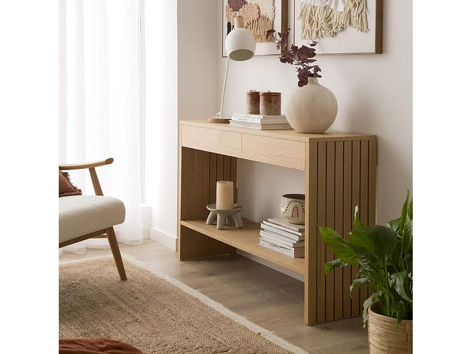 Mobile da ingresso pannello in lamiera naturale naturale 35x75