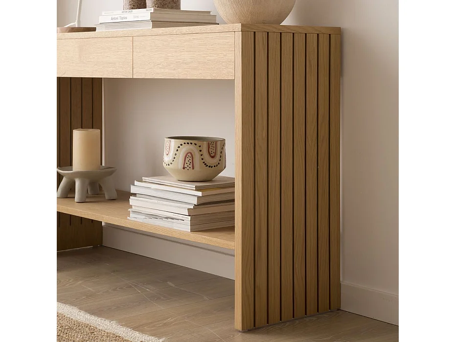 Mobile da ingresso pannello in lamiera naturale naturale 35x75