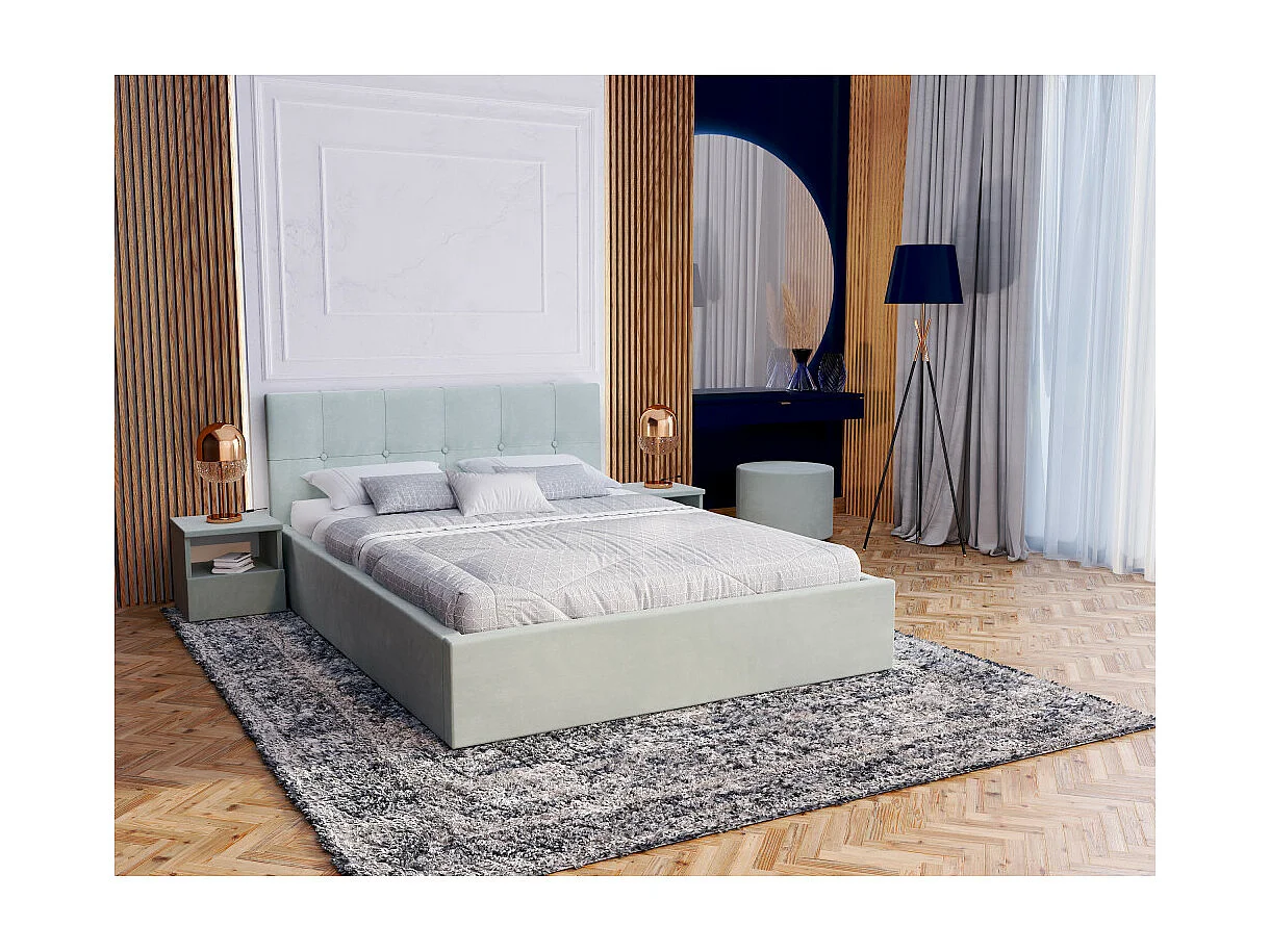 Lit Coffre Rino 180x200 - Sommier inclus Mint