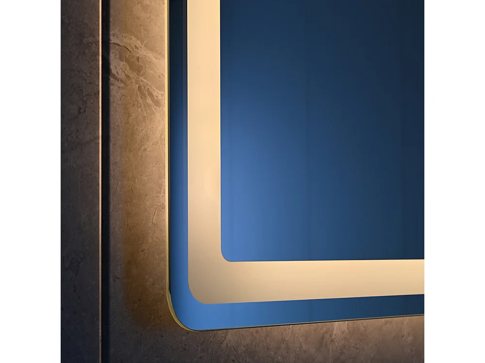 Miroir salle de bain LED 120x60cm anti buée avec LED 3 couleurs et loupe x3 LB-3612