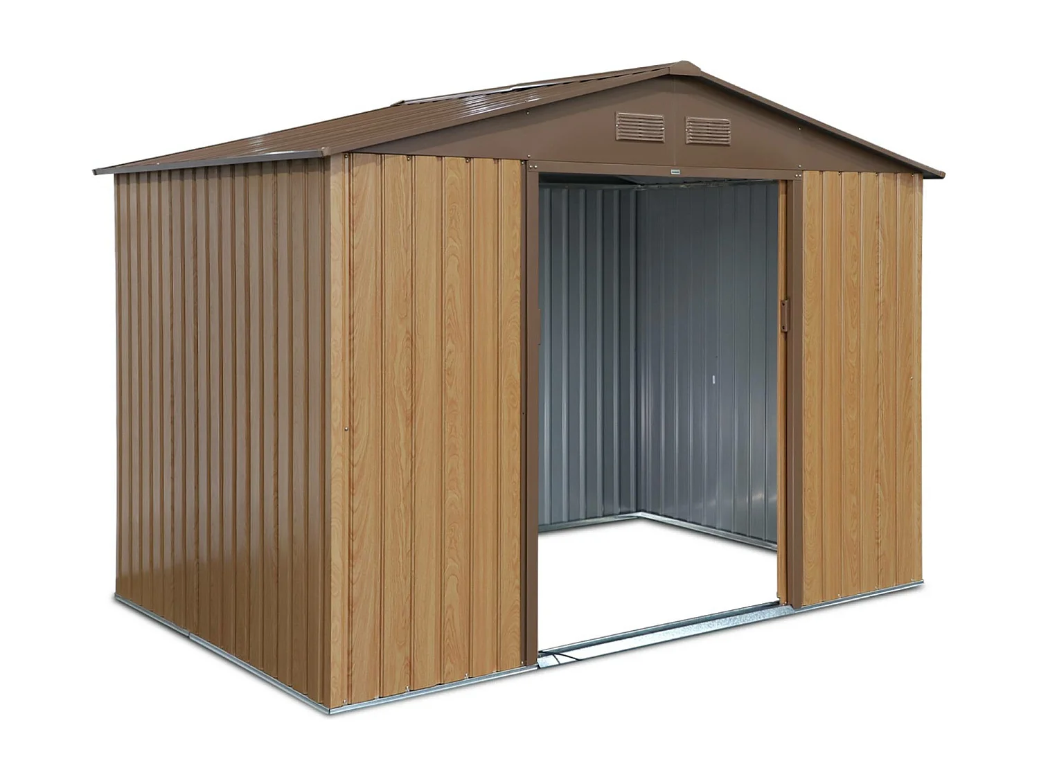 Caseta de jardín metálico, 5.39m² roble