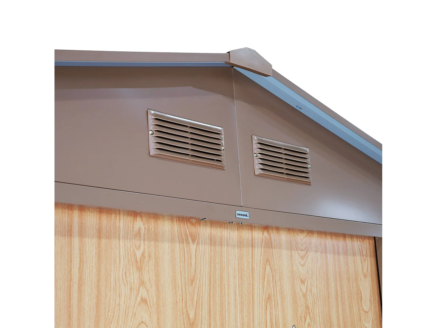 Caseta de jardín metálico, 5.39m² roble