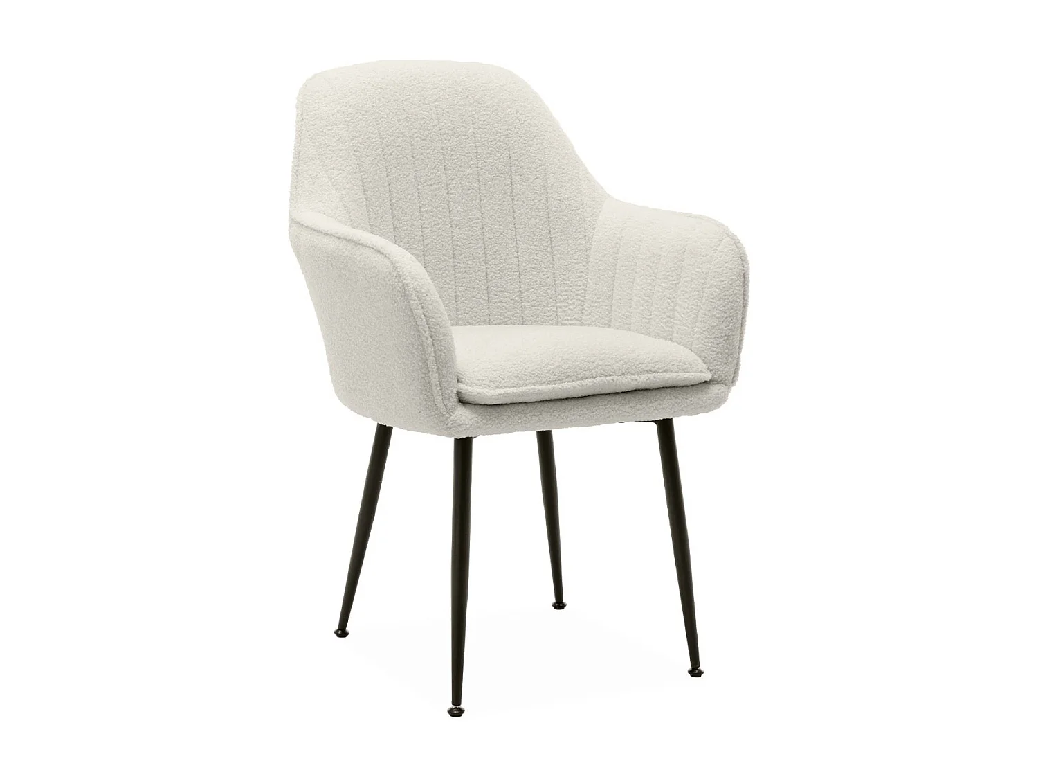 Set di 4 poltrone bouclette con gambe in metallo | sweeek