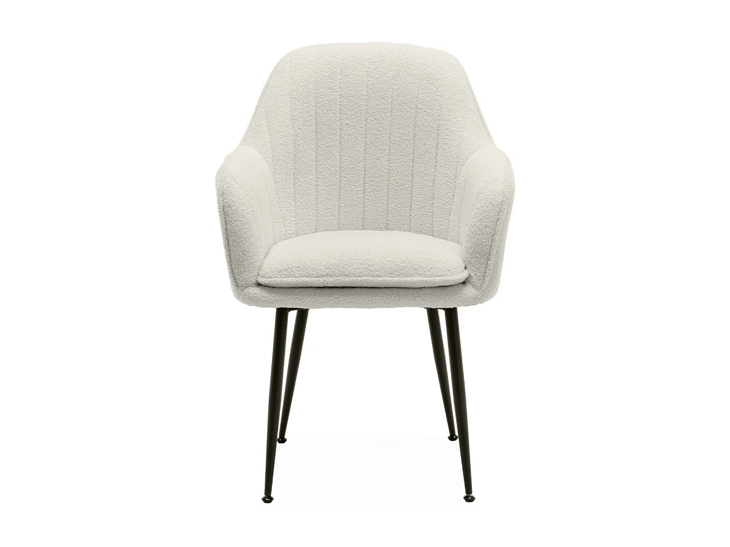 Set di 4 poltrone bouclette con gambe in metallo | sweeek