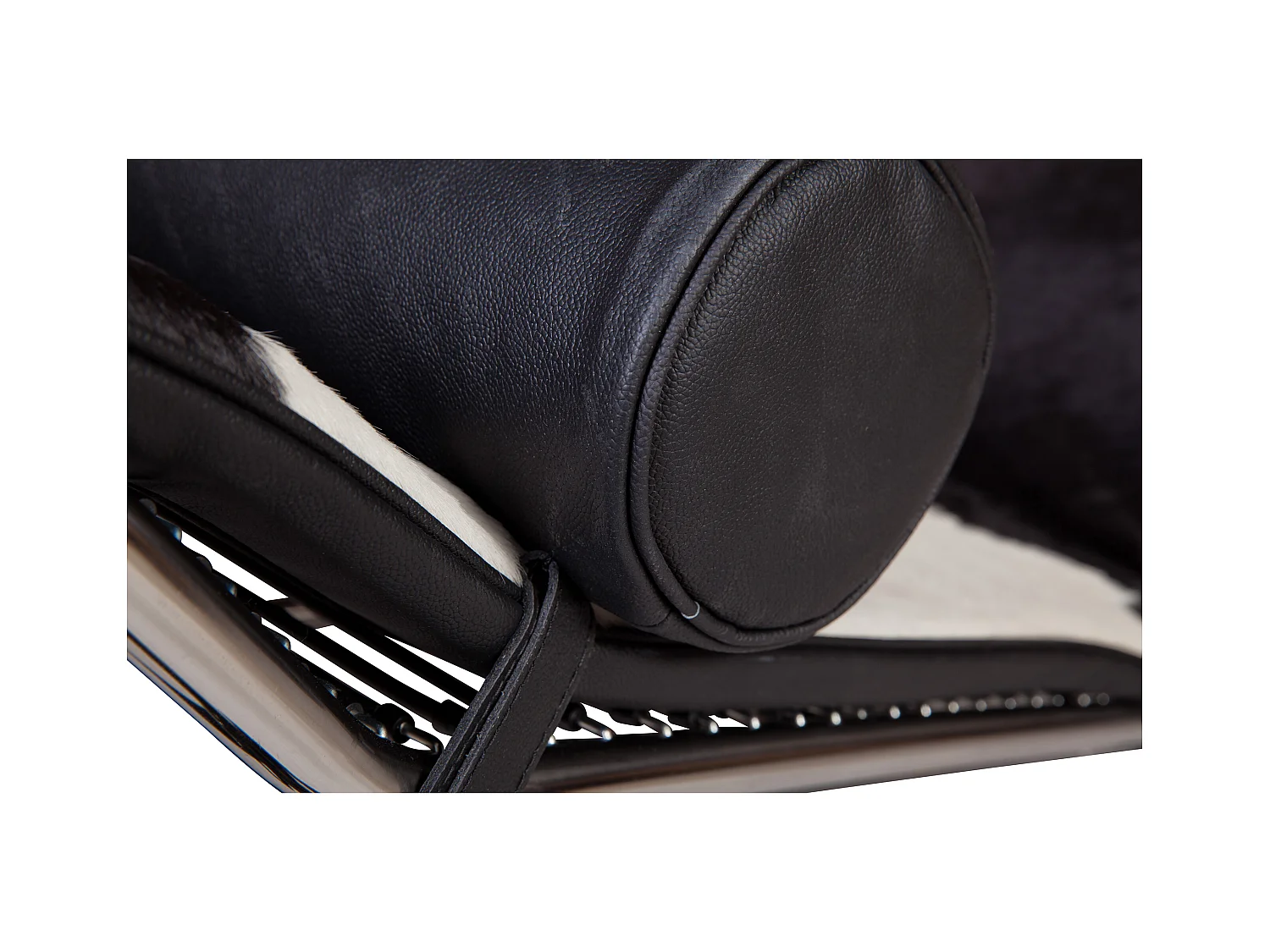 Chaise longue Designer - Tapissée en poney - Kart Pony marron