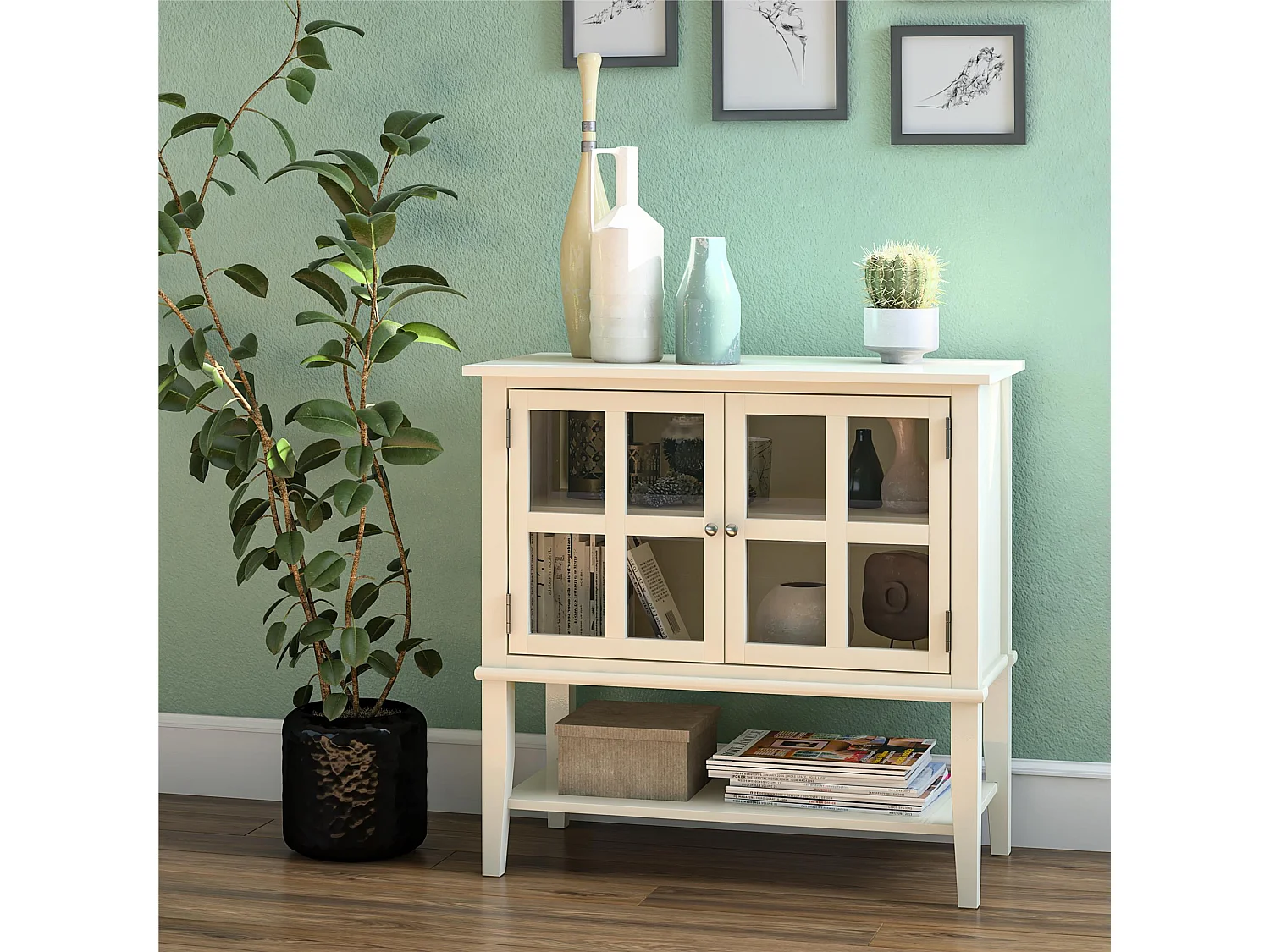 Franklin | Kledingkast met 2 deuren MDF wit