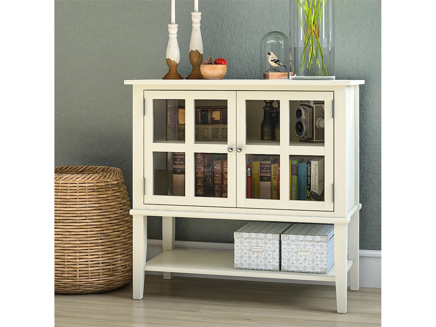 Armario con 2 Puertas en MDF Blanco