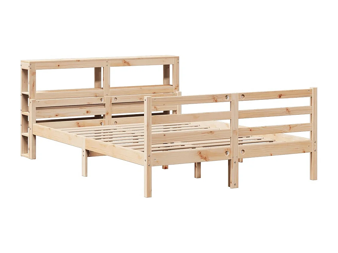 Cadre de lit avec tête de lit 140x200 cm bois de pin massif