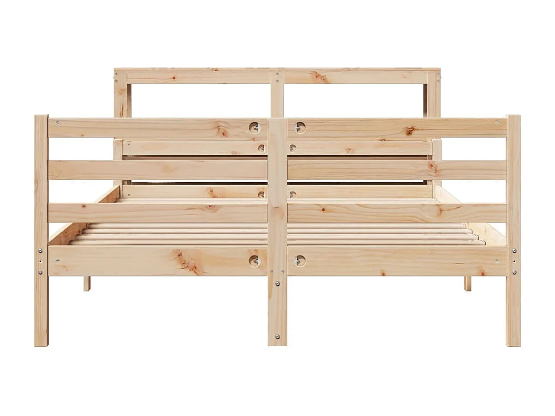 Cadre de lit avec tête de lit 140x200 cm bois de pin massif