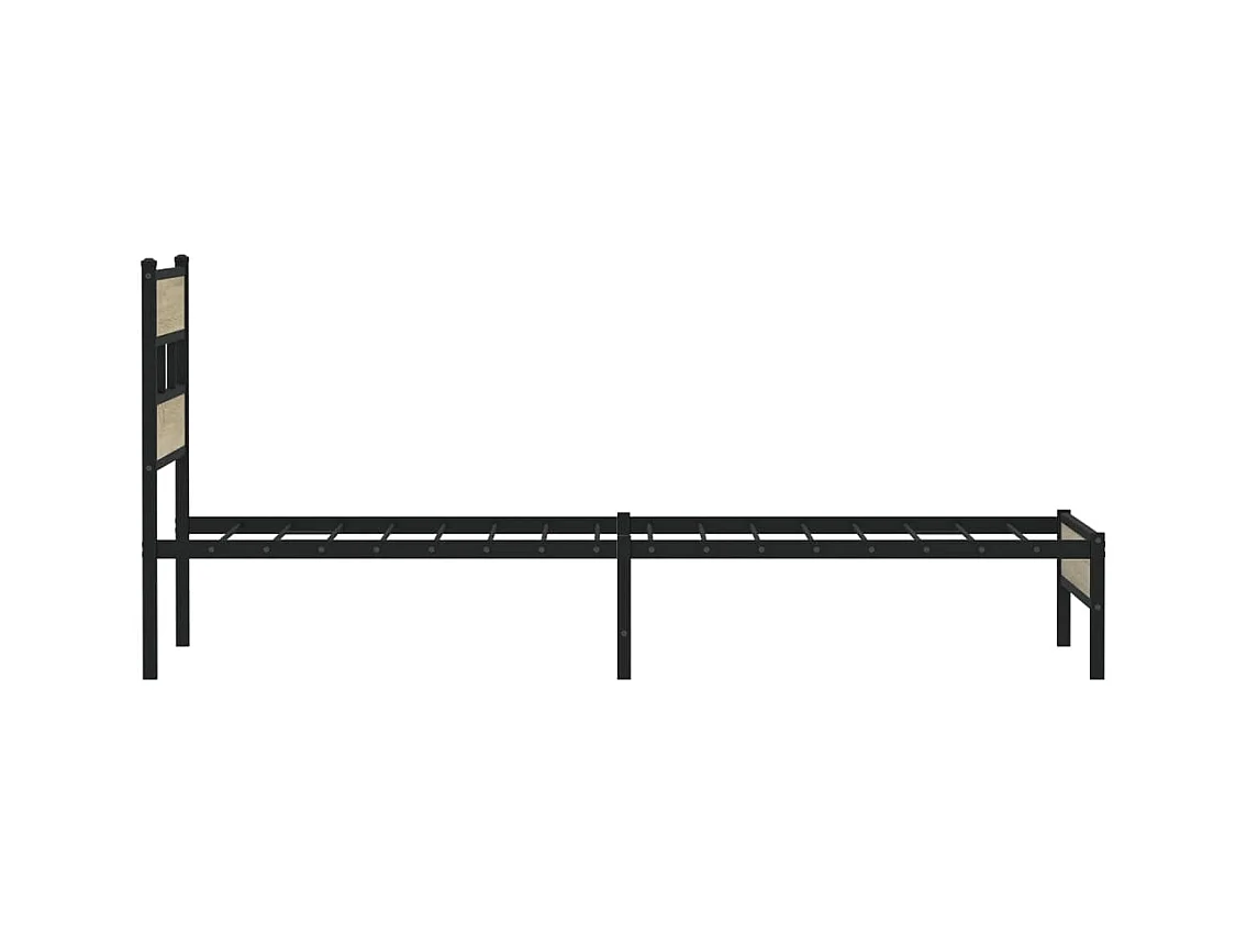 Cadre de lit sans matelas chêne sonoma 75x190 cm