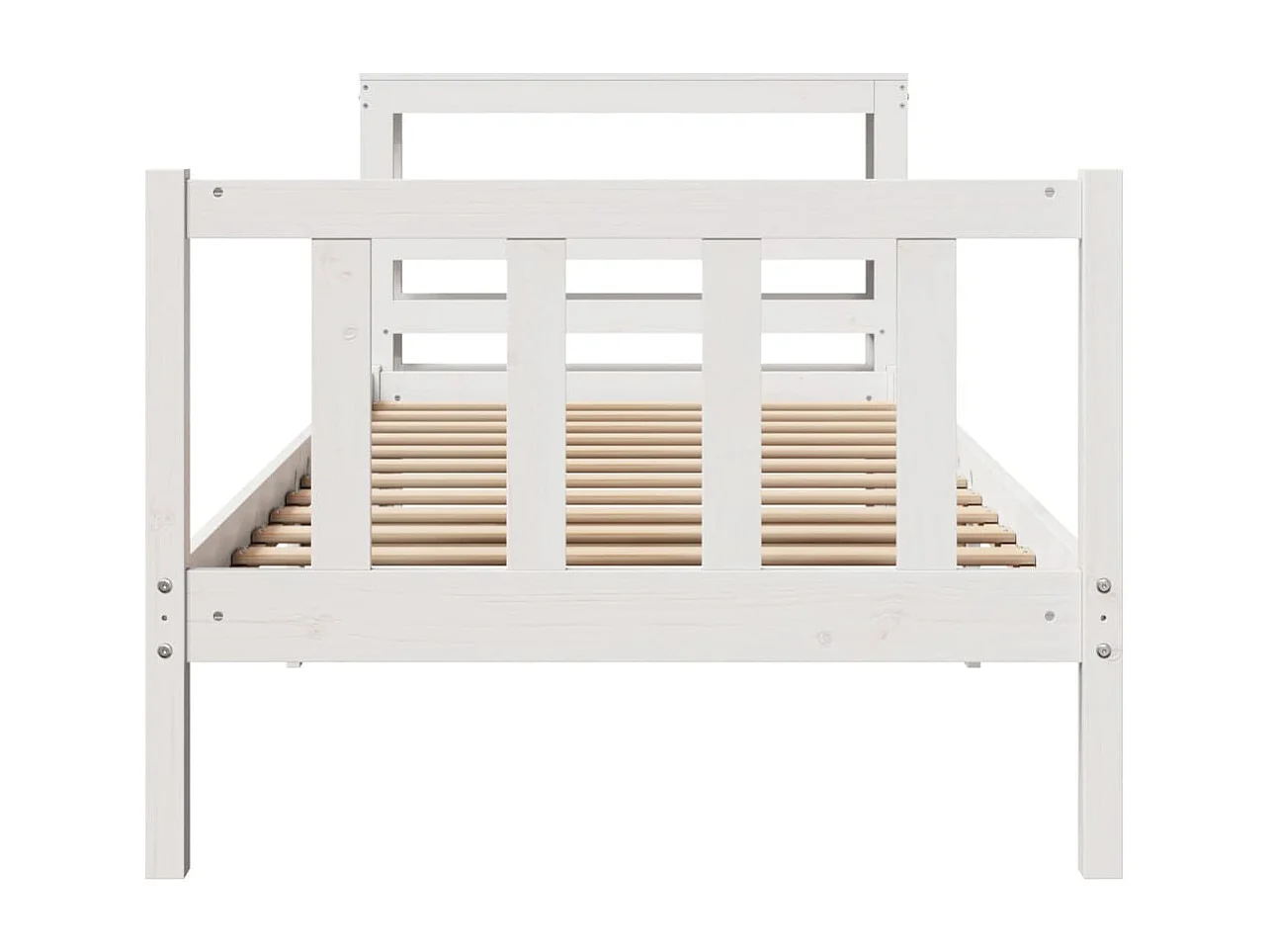 Cadre de lit sans matelas blanc 90x190 cm bois de pin massif