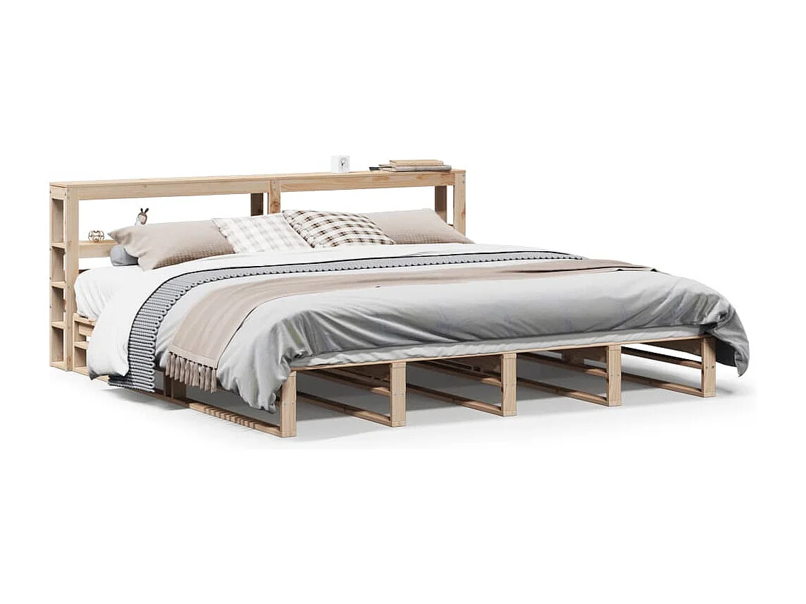 Cadre de lit sans matelas 200x200 cm bois massif de pin
