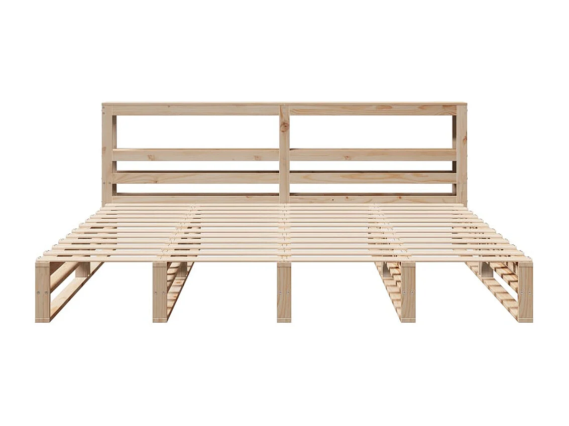 Cadre de lit sans matelas 200x200 cm bois massif de pin