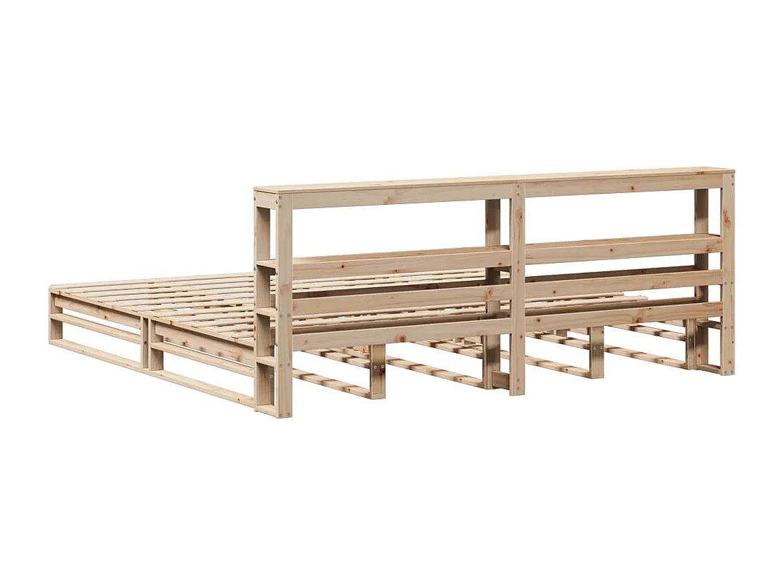 Cadre de lit sans matelas 200x200 cm bois massif de pin