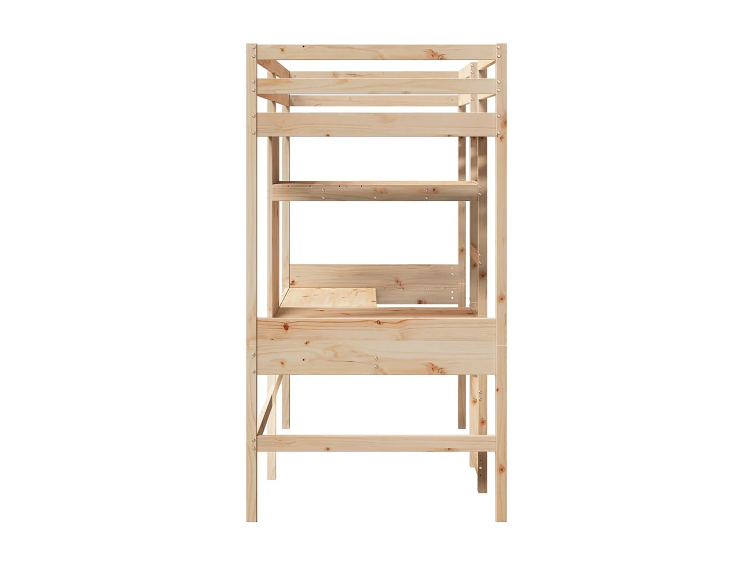 Cadre de lit superposé sans matelas 80x200cm bois massif de pin