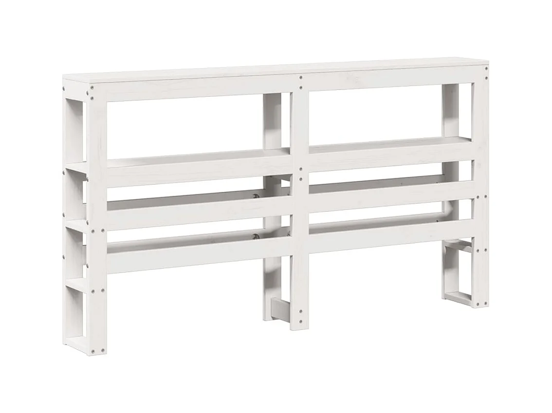 Cadre de lit sans matelas blanc 140x190 cm bois de pin massif