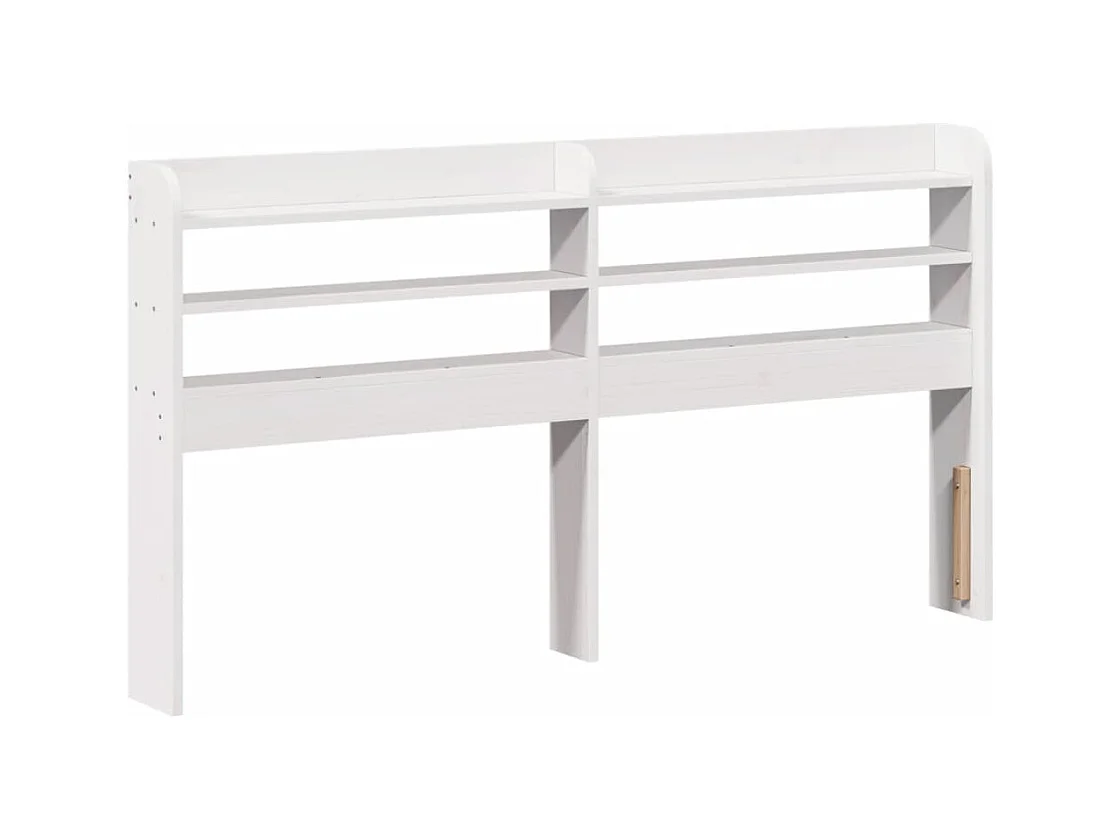 Cadre de lit avec tête de lit blanc 135x190 cm bois pin massif