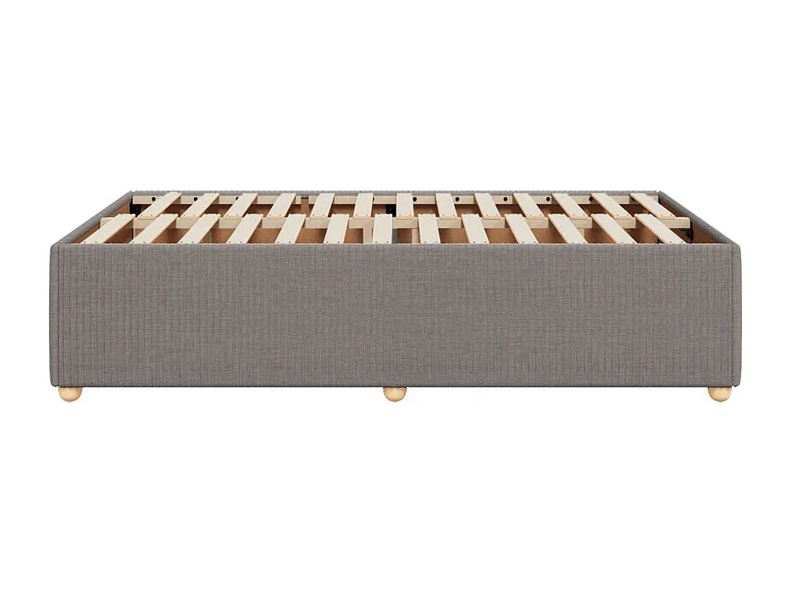 Estructura de cama de tela gris taupe 120x200 cm