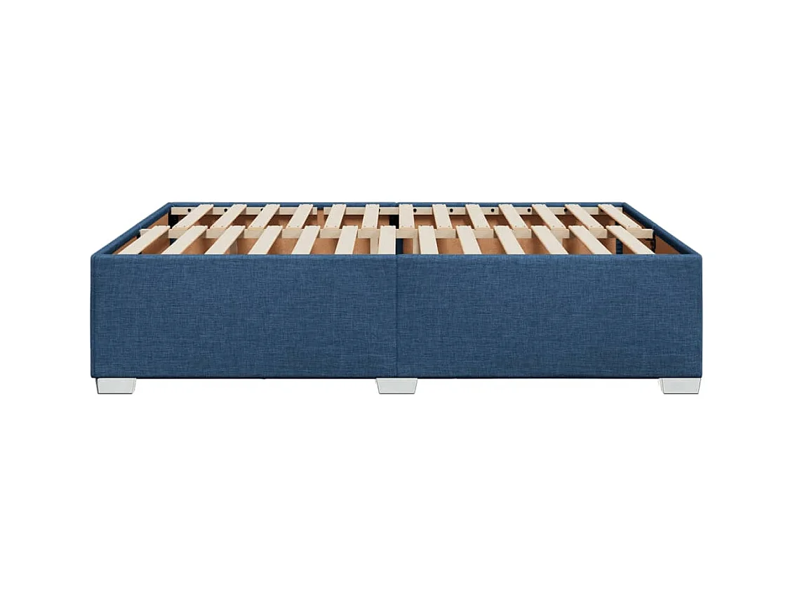 Cadre de lit Bleu 160x200 cm Tissu