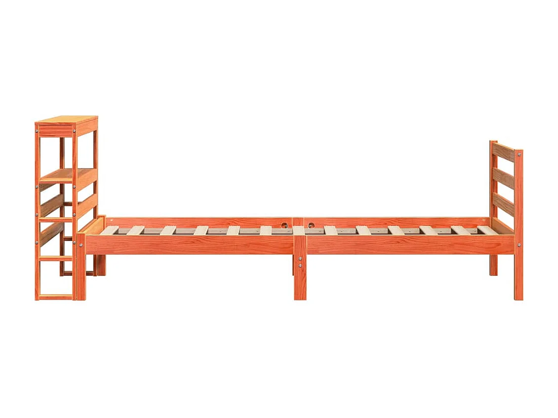 Estructura de cama sin colchón madera maciza marrón 90x190 cm