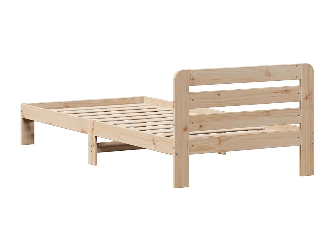 Estructura de cama sin colchón madera maciza de pino 90x200 cm