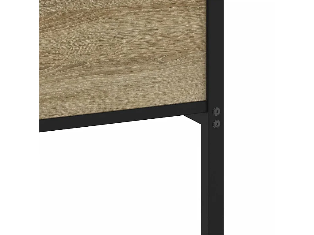 Estrutura de cama sem colchão 193x203cm metal carvalho sonoma