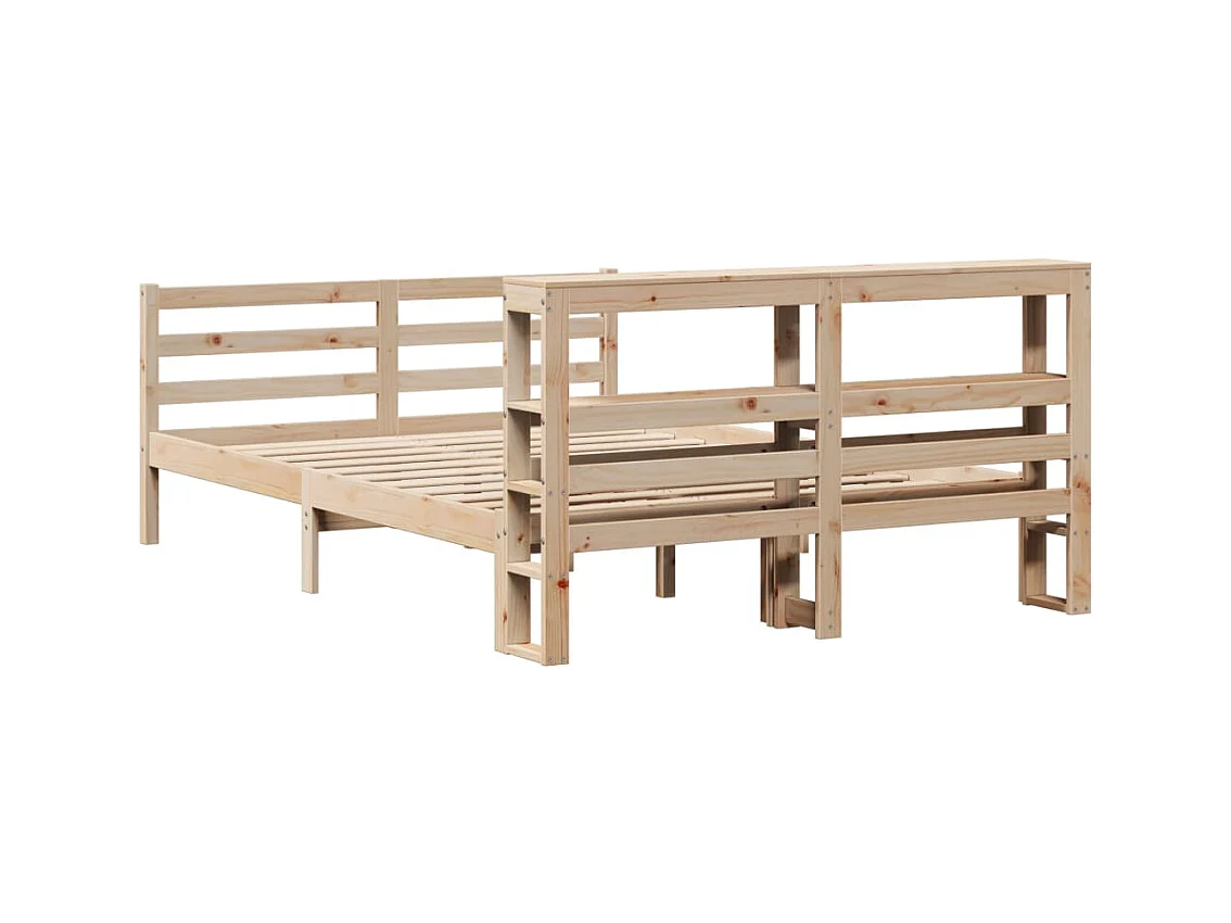 Cadre de lit sans matelas 140x190 cm bois de pin massif