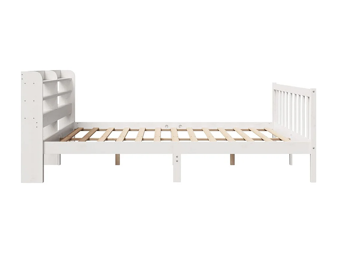 Estructura de cama sin colchón madera maciza blanca 200x200 cm