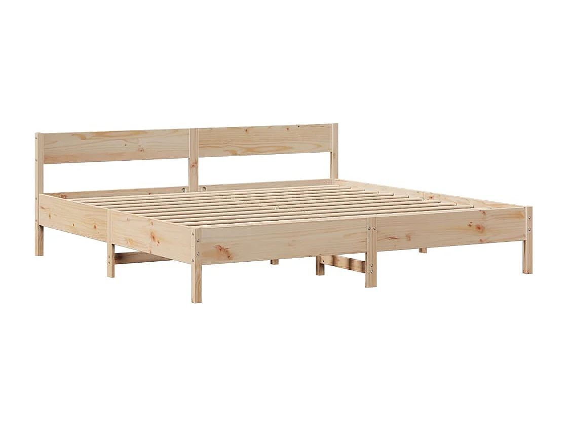 Estructura de cama sin colchón madera maciza de pino 200x200 cm