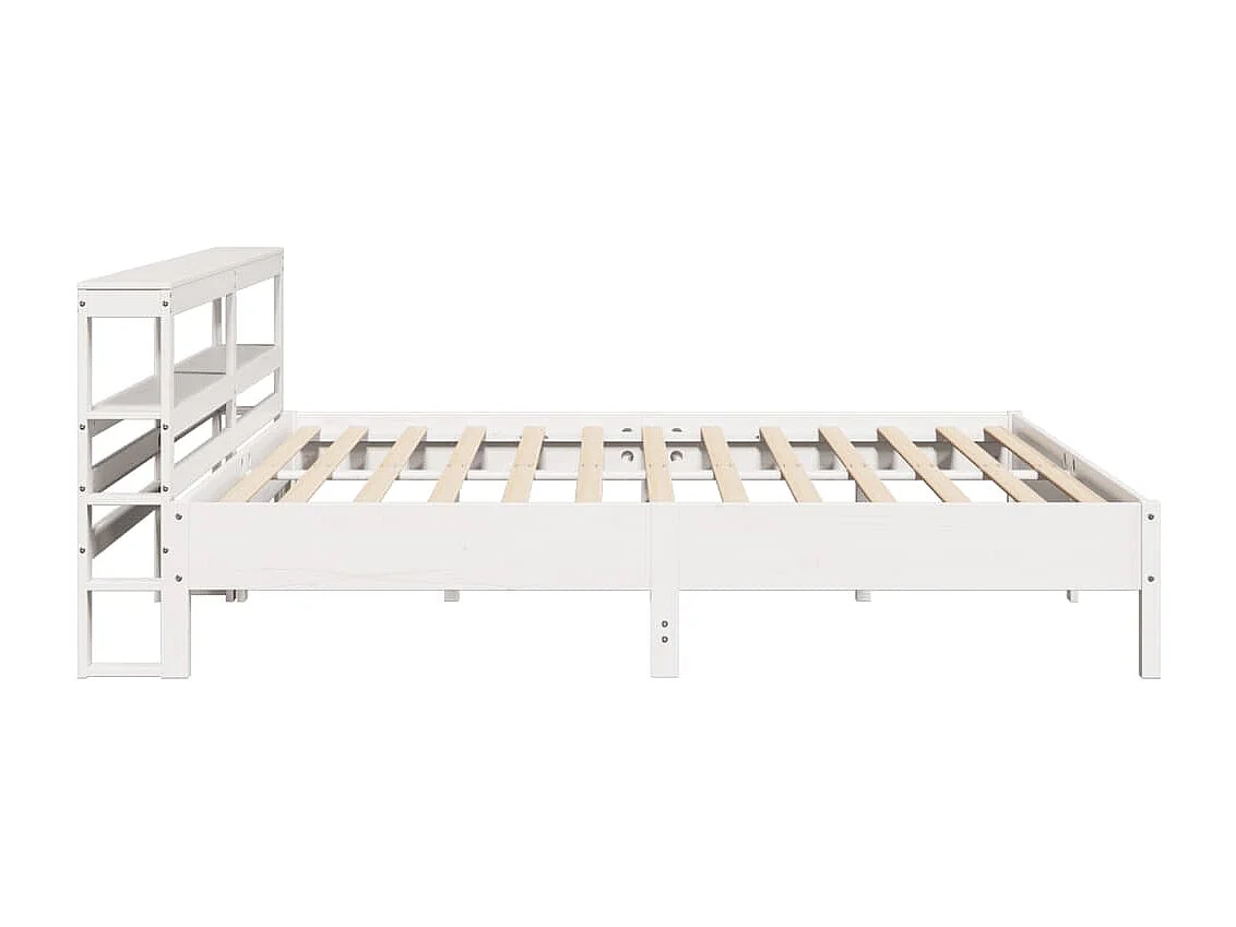 Estructura de cama sin colchón madera maciza blanca 200x200 cm