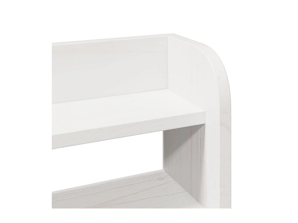 Cadre de lit sans matelas blanc 75x190 cm bois de pin massif